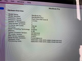 APPLE MACBOOK PRO A1708